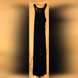 Formal black beaded dress